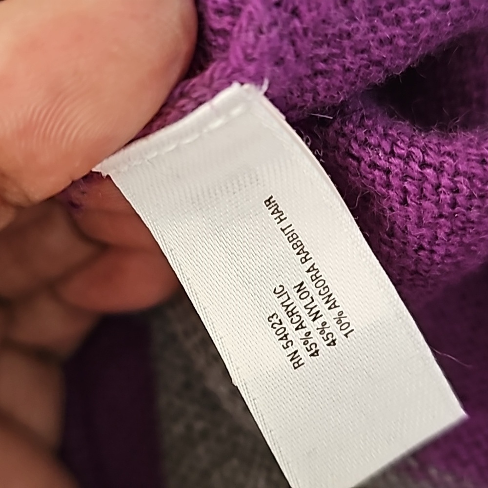 Gap color Block Sweater gray/purple xl - Picture 7 of 7